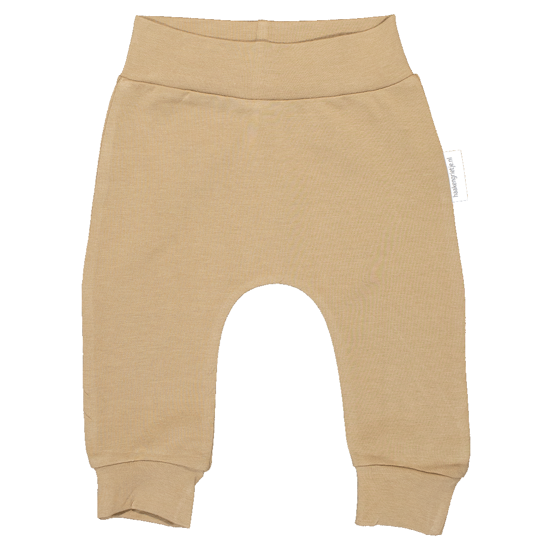 Babybroekje, effen taupe kleurig