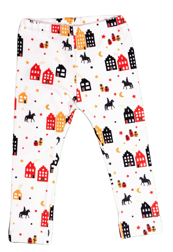 Tricot legging: Sinterklaas: - Grachtenpandjes