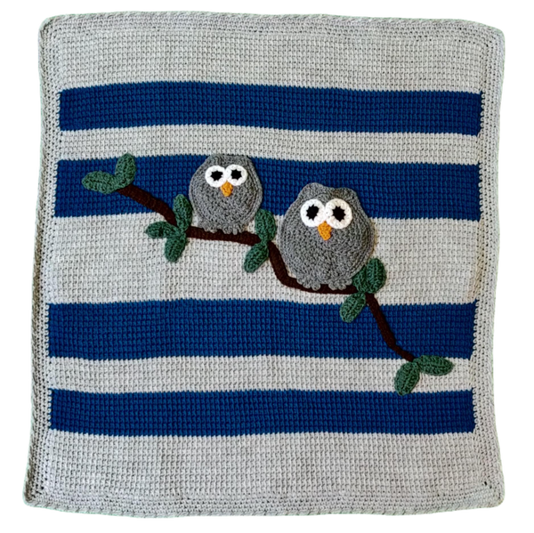 Babydeken met moeder en kind uil