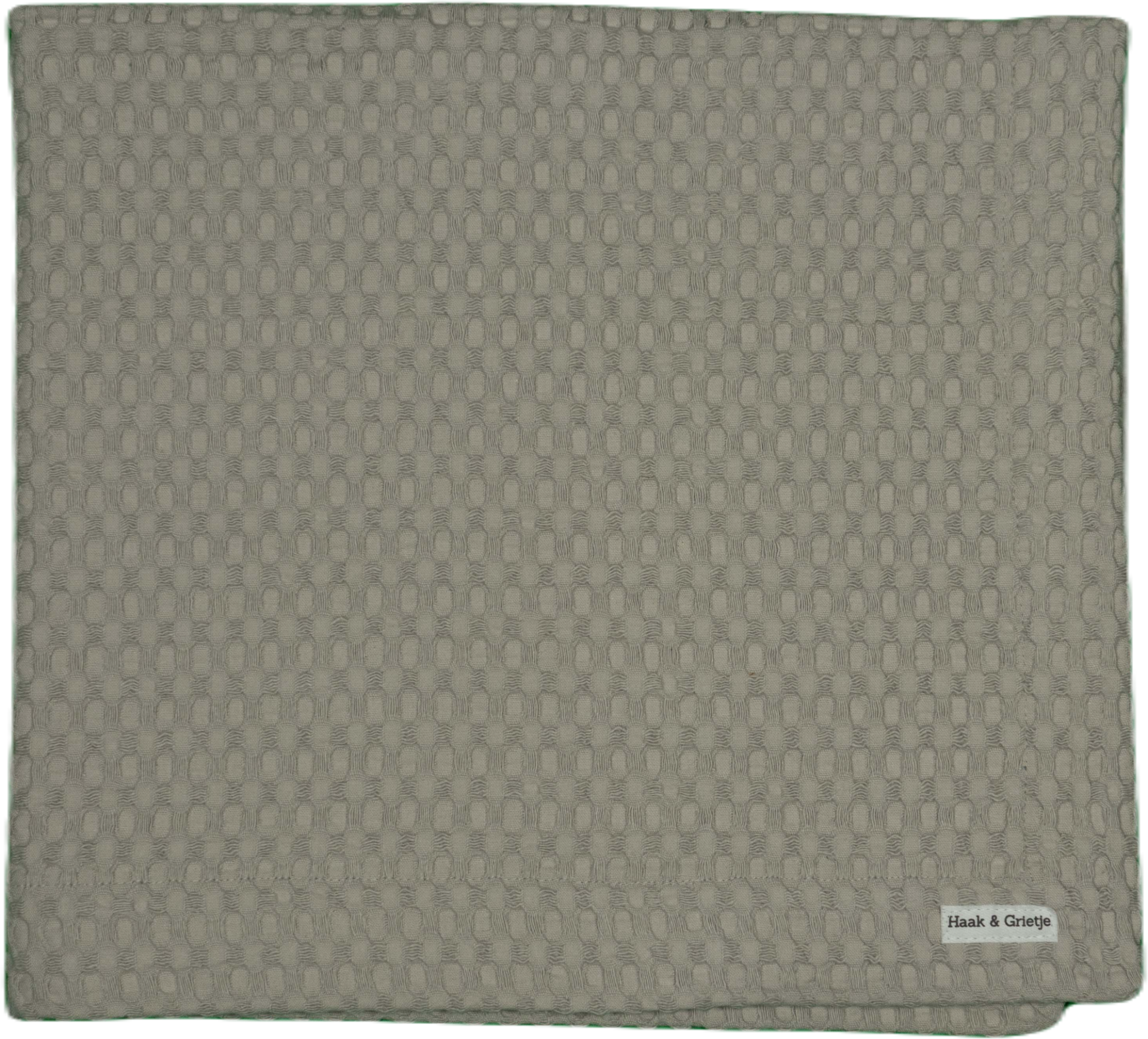 Wafeldekentje, grote wafel, zilverkleurig