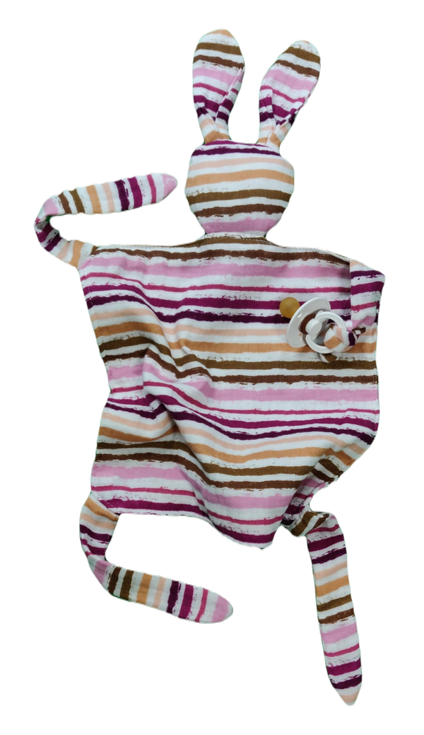 Kroeldoekje: Beach roze, smalle streep