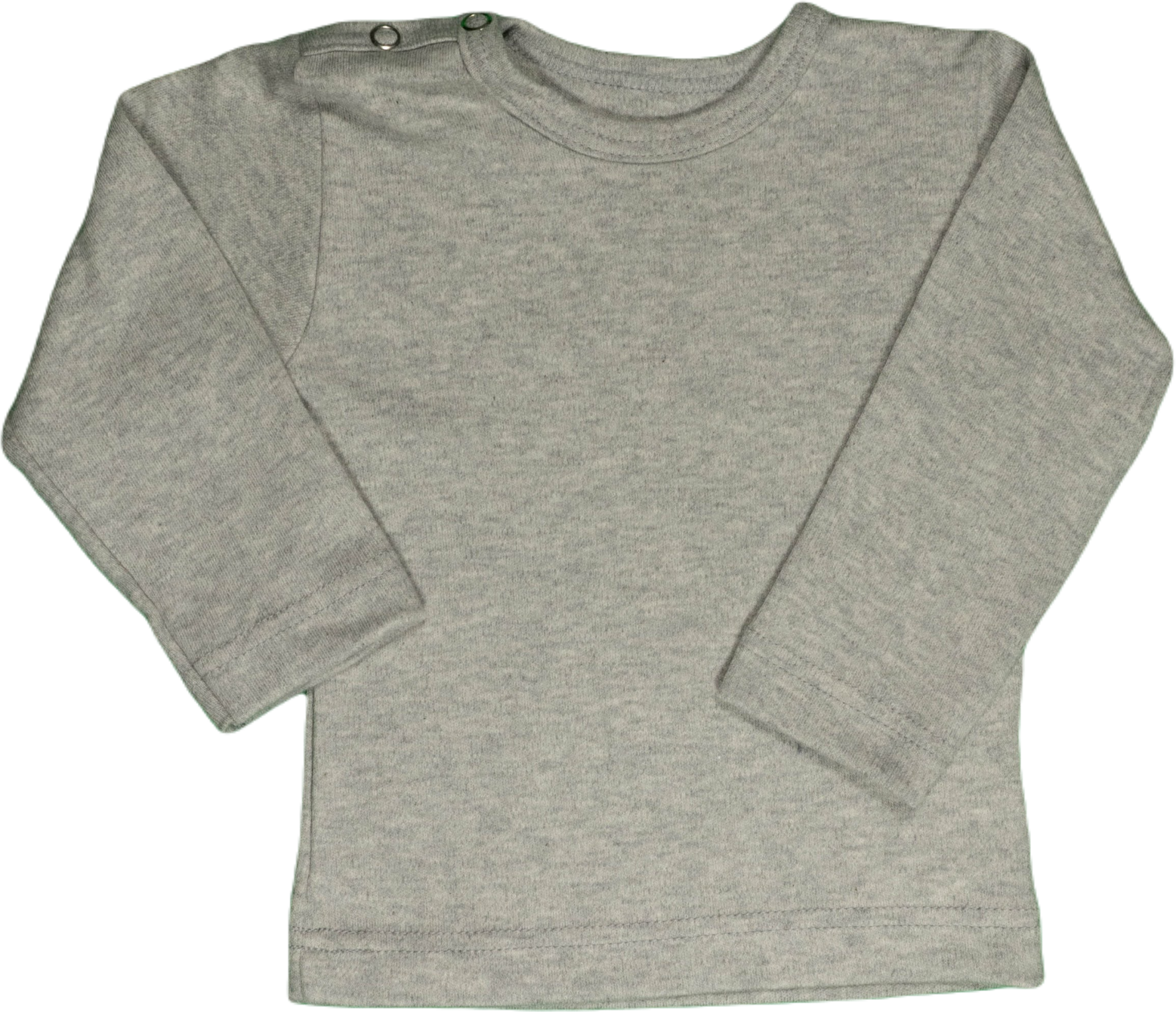 Effen shirtje van Wooden Buttons, lichtgrijs