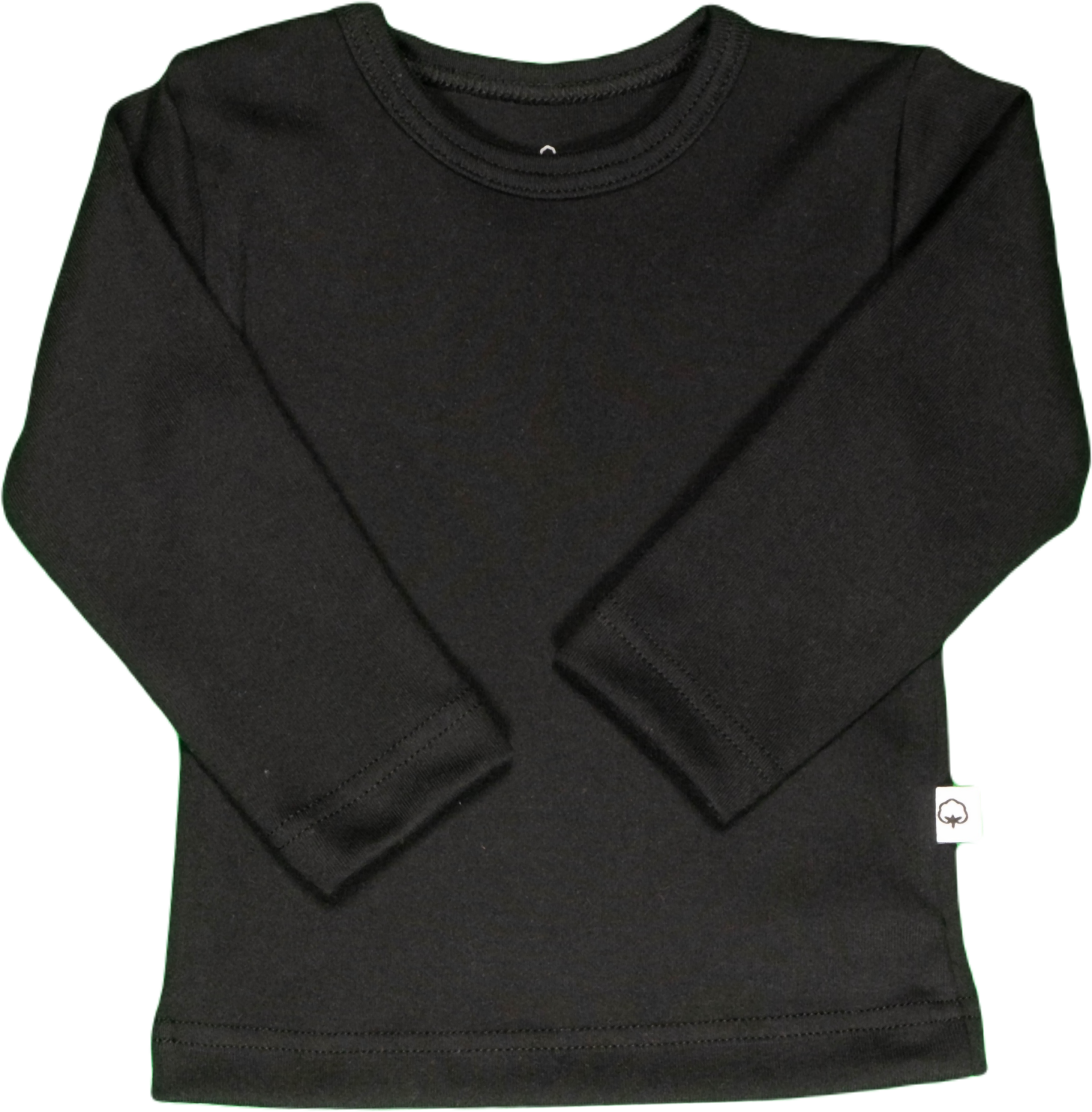 Effen shirtje van Wooden Buttons, zwart