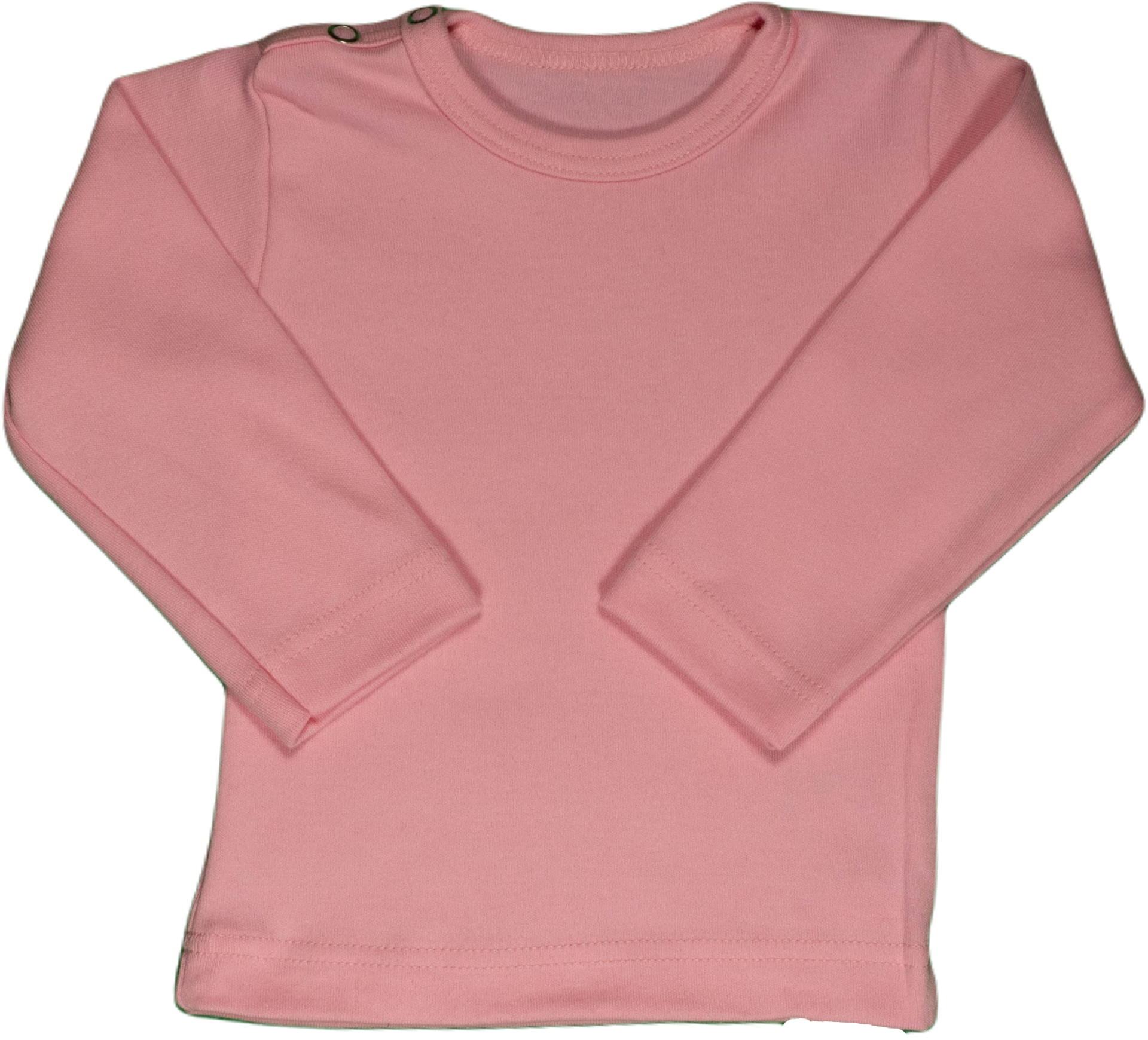 Effen shirtje van Wooden Buttons, helderroze. lange mouw.