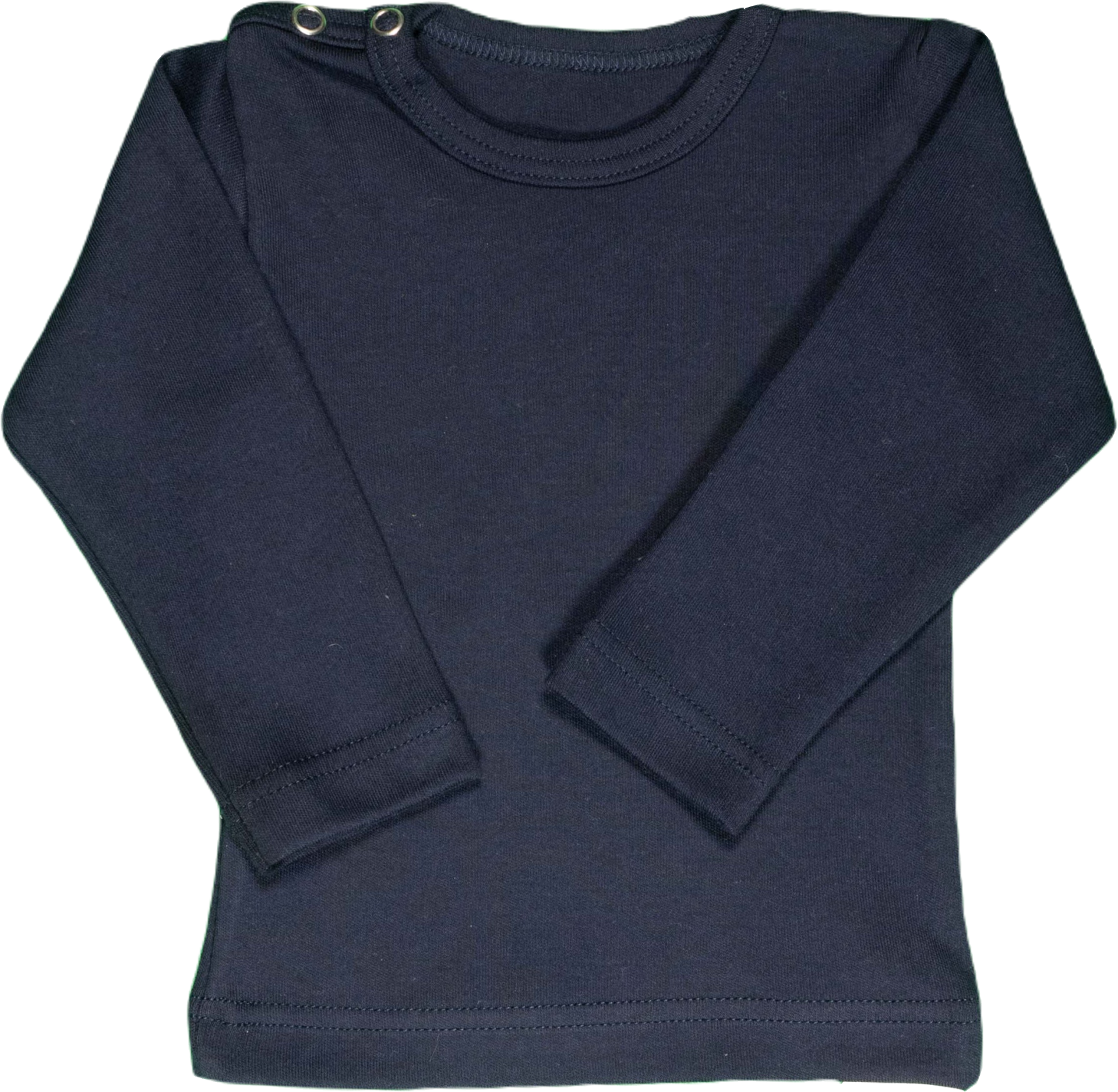 Effen shirtje van Wooden Buttons, donkerblauw, lange mouw