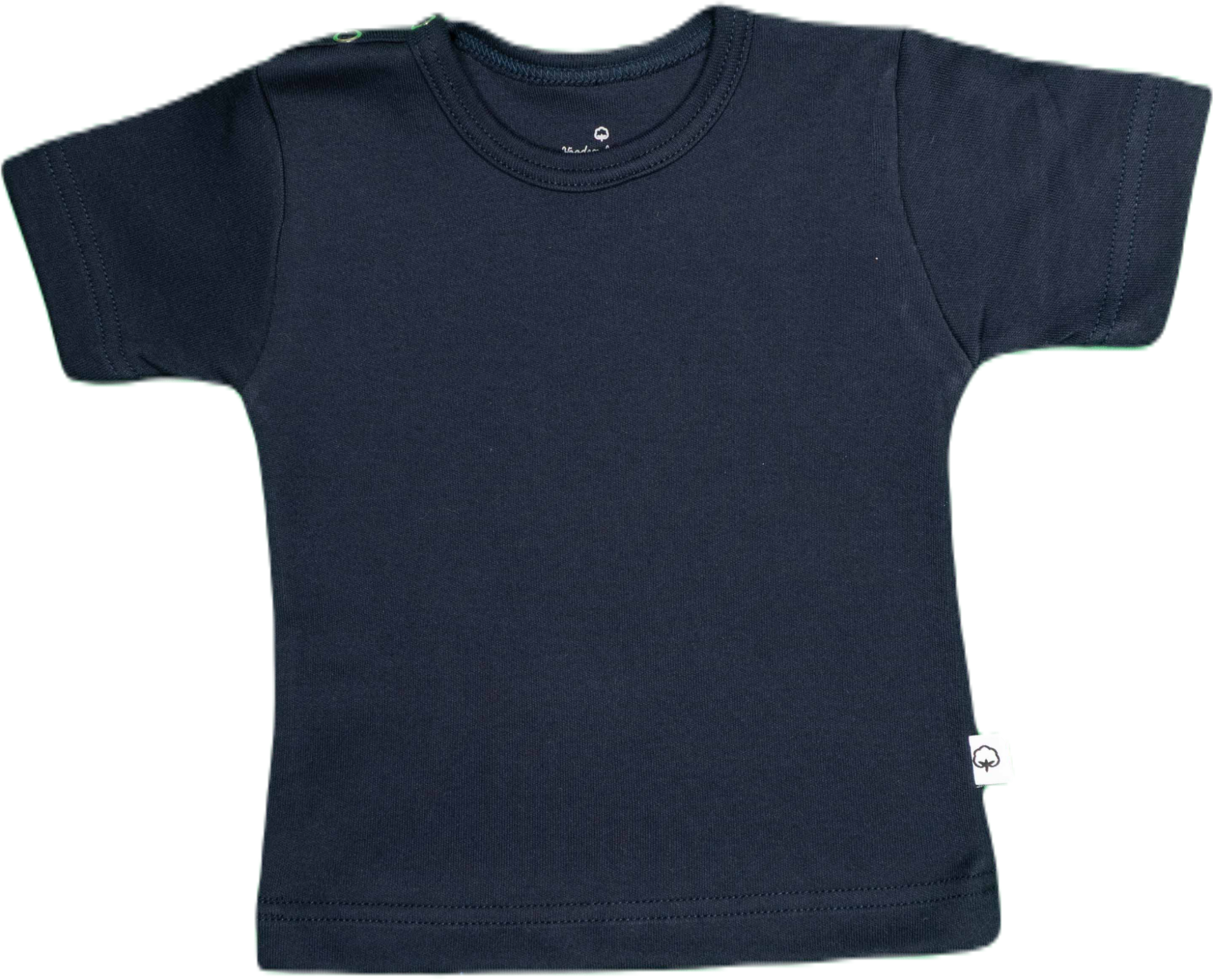 Effen shirtje van Wooden Buttons, donkerblauw, korte mouw