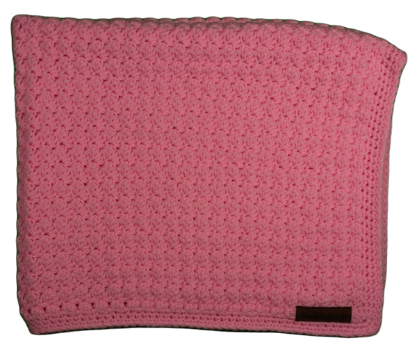 Effen deken, zachtroze in Suzette steek.