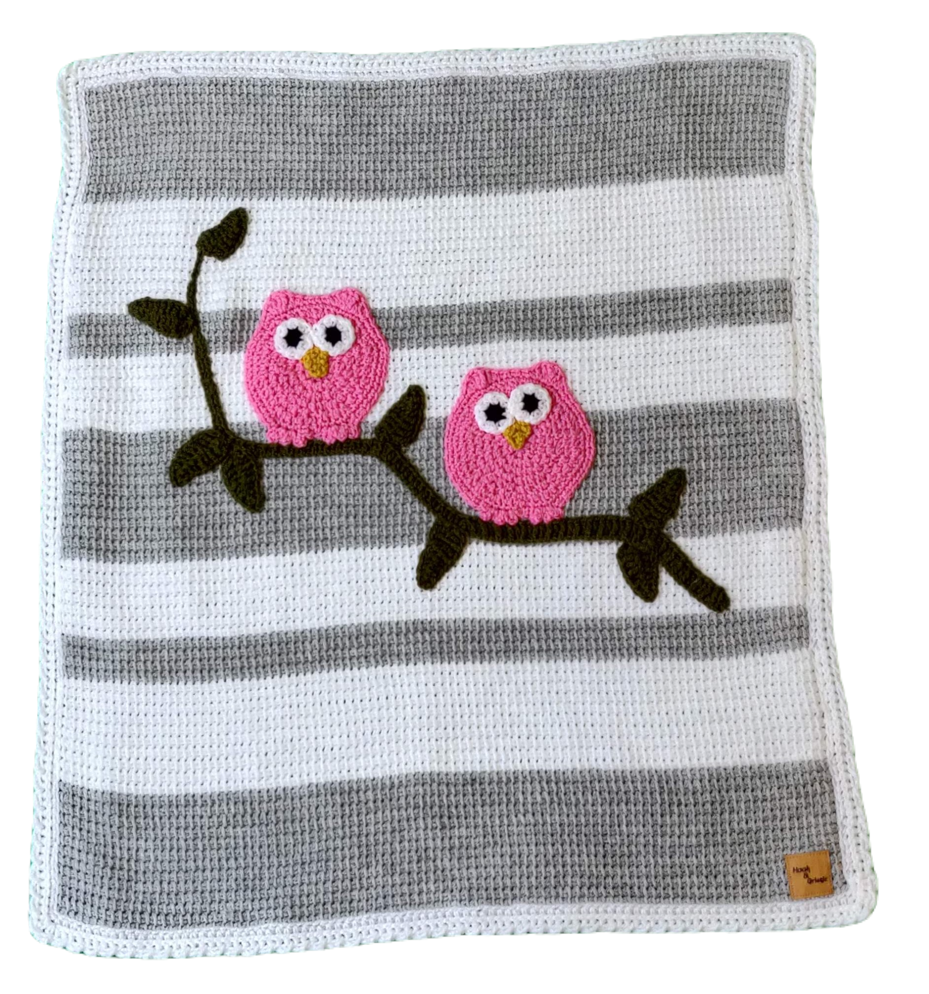 Babydeken met moeder en kind uil