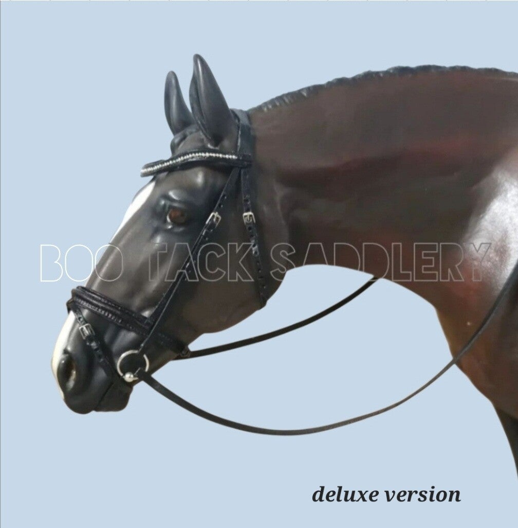 Bling Dressage Snaffle Flash Bridle - Deluxe