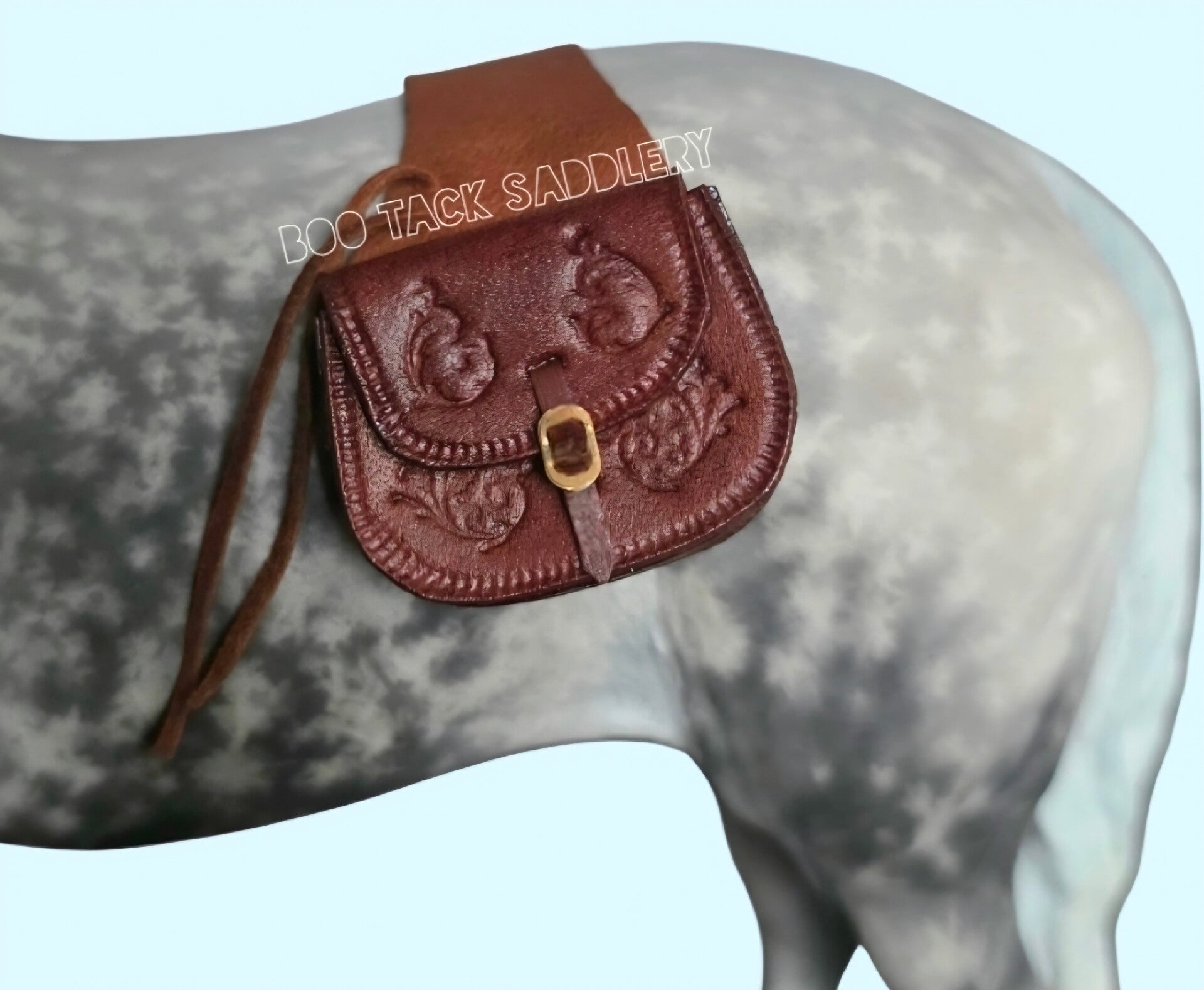 Tooled Leather Saddlebags - Standard