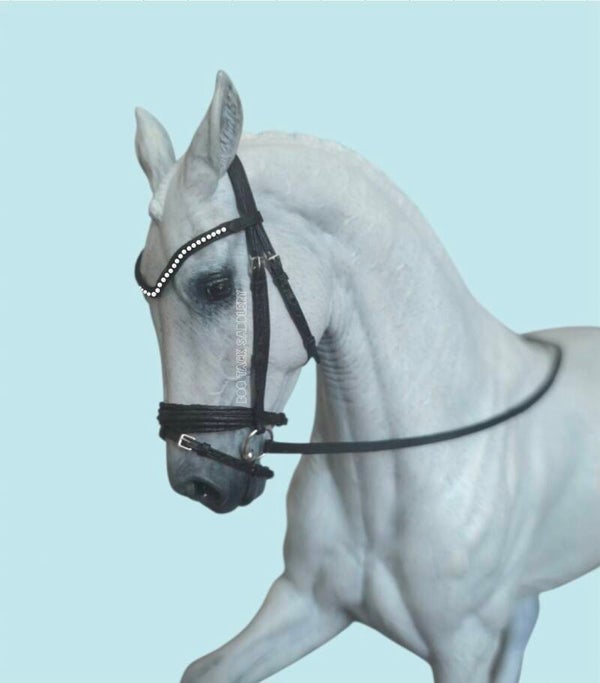 Bling Dressage Snaffle Flash Bridle - Deluxe