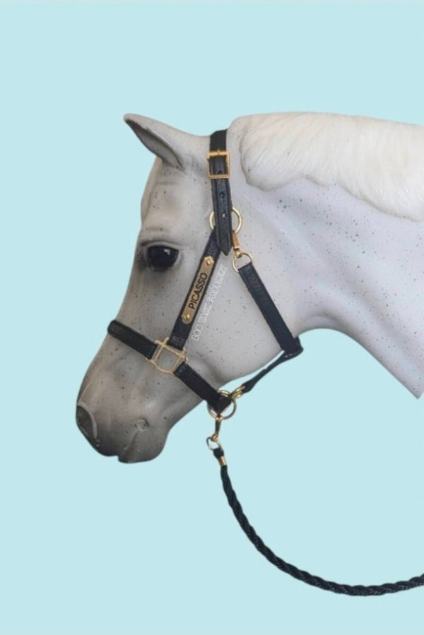 Personalised Leather Halter - Deluxe