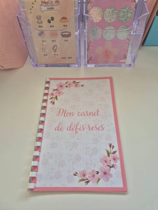 Mon carnet de défis roses