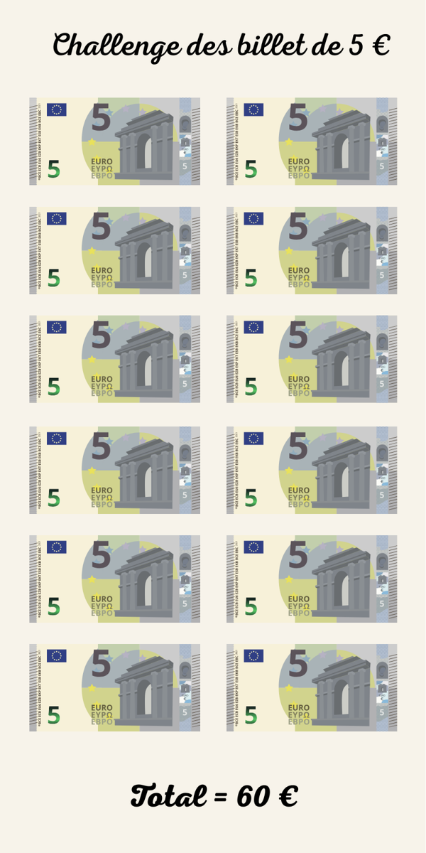 Défi billet 5 euros