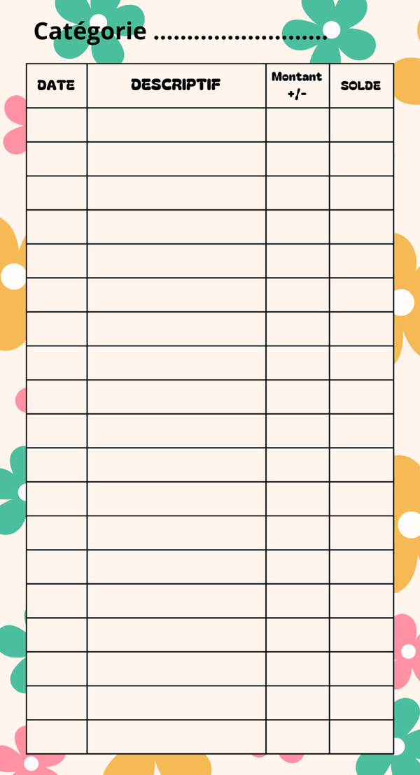 Trackers fleurs  à compléter