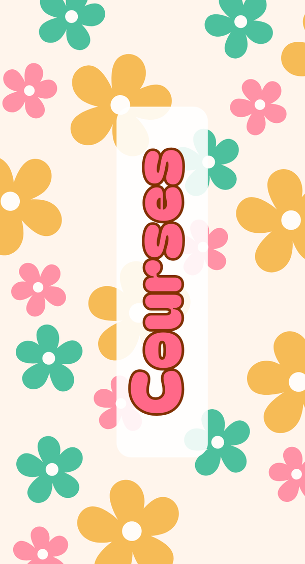 Page de garde fleurs A7