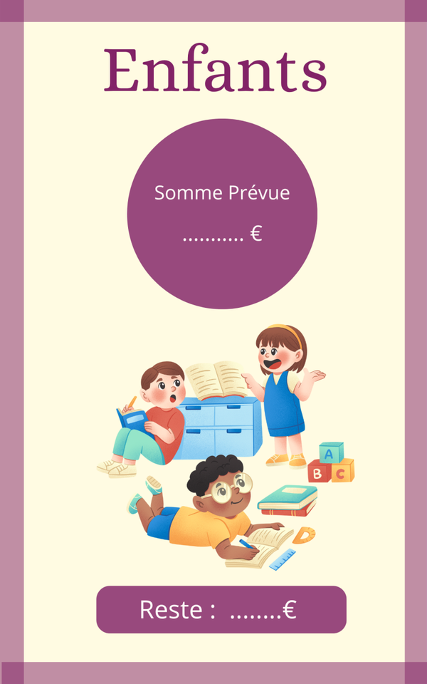 Page de garde enfant A5