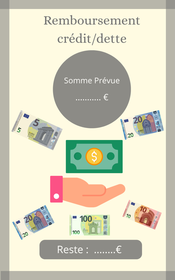 Page de garde remboursement crédit/dette  A5
