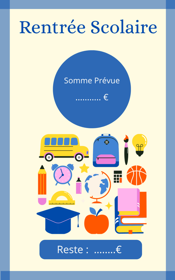 Page de garde rentrée scolaire A5
