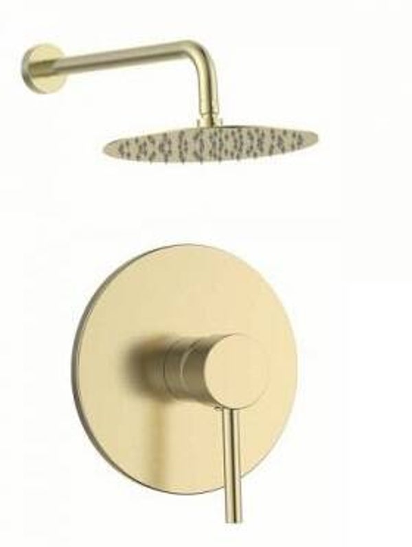 GINI Wall Gold 1 for shower - Εντοιχισμένη Μπαταρία Λουτρού μονής ροής