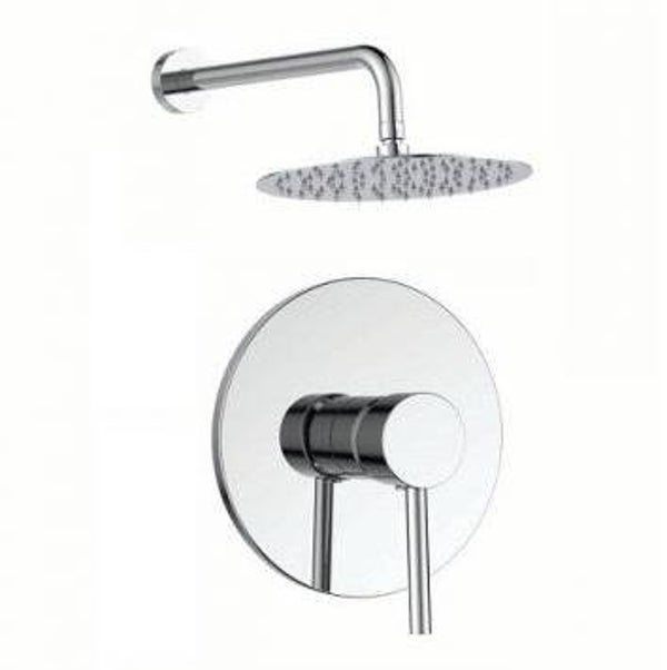 GINI Wall Chrome 1 for shower - Εντοιχισμένη Μπαταρία Λουτρού μονής ροής