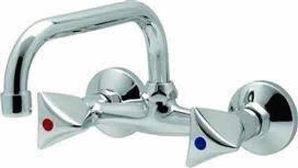 GLORIA Clacics Wall Chrome for sink - Μπαταρία Νεροχύτη