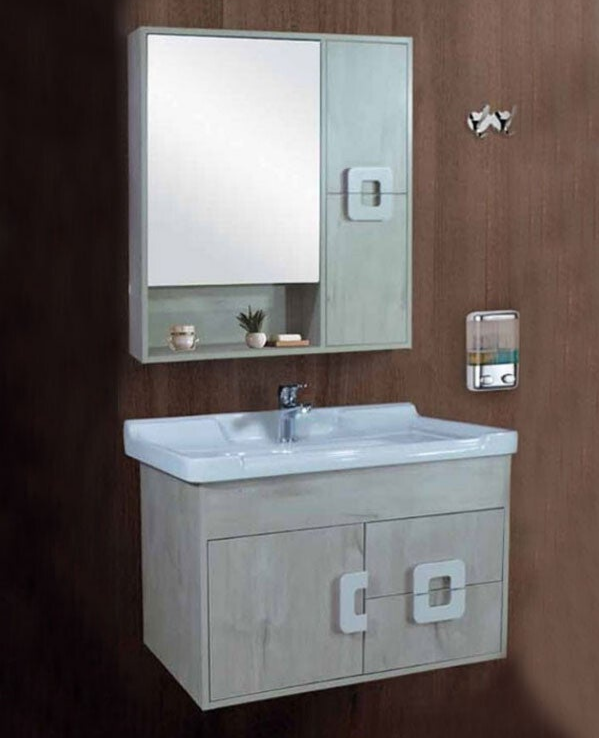 HOTEL 80 Beige - Set Έπιπλο Μπάνιου Κρεμαστό