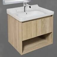 LAURA 60 Natural Wood - Set Έπιπλο Μπάνιου Κρεμαστό (χωρίς καθρέφτη)