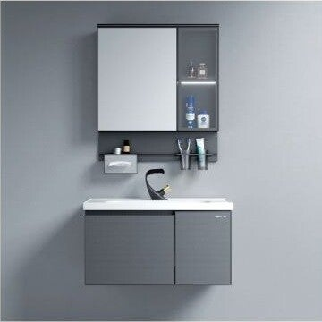 DS General 80 Grey (Q-80) - Set Έπιπλο Μπάνιου Κρεμαστό