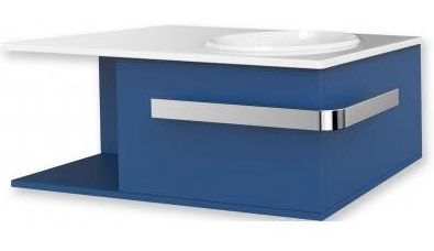 HUIDA UP 80 Blue - Set Έπιπλο Μπάνιου Κρεμαστό (χωρίς καθρέφτη)