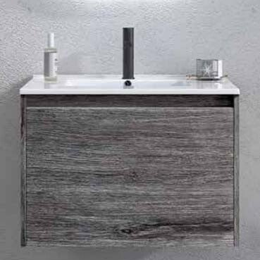 NAOMI 60 Grey - Set Έπιπλο Μπάνιου Κρεμαστό (χωρίς καθρέφτη)