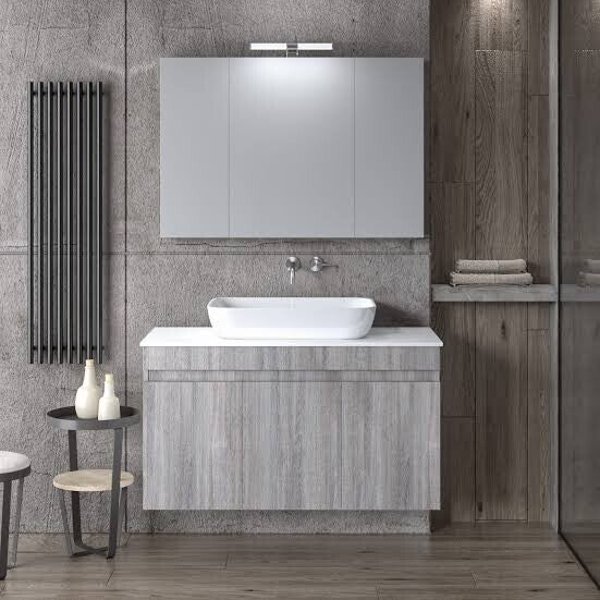 OMEGA 100 Top Grey Oak - Set Έπιπλο Μπάνιου