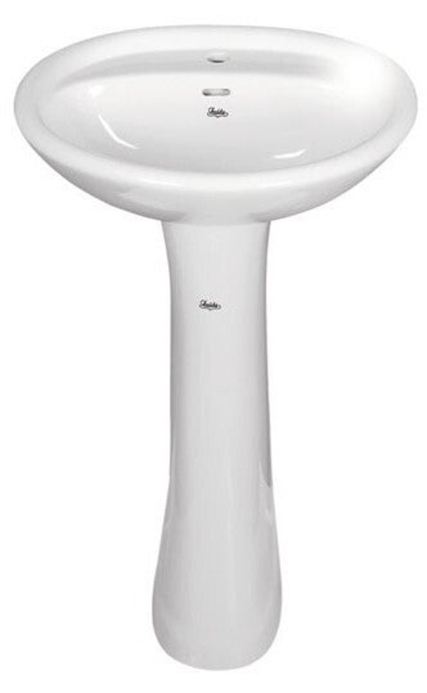 TONDAKI White Set - Νιπτήρας με Κολώνα Λευκός
