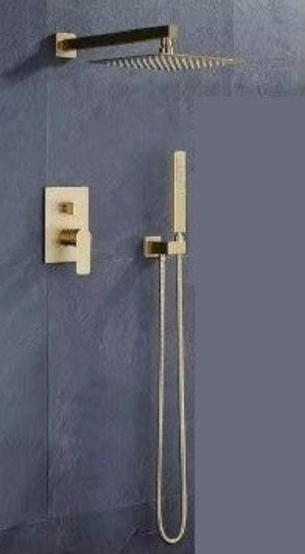 MINIMALISM Wall Gold for shower - Εντοιχισμένη Μπαταρία Λουτρού διπλής ροής