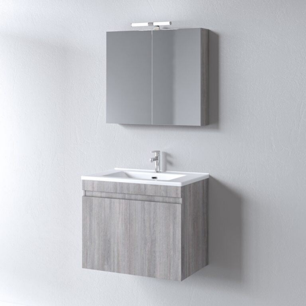 OMEGA 75 Grey Oak - Set Έπιπλο Μπάνιου