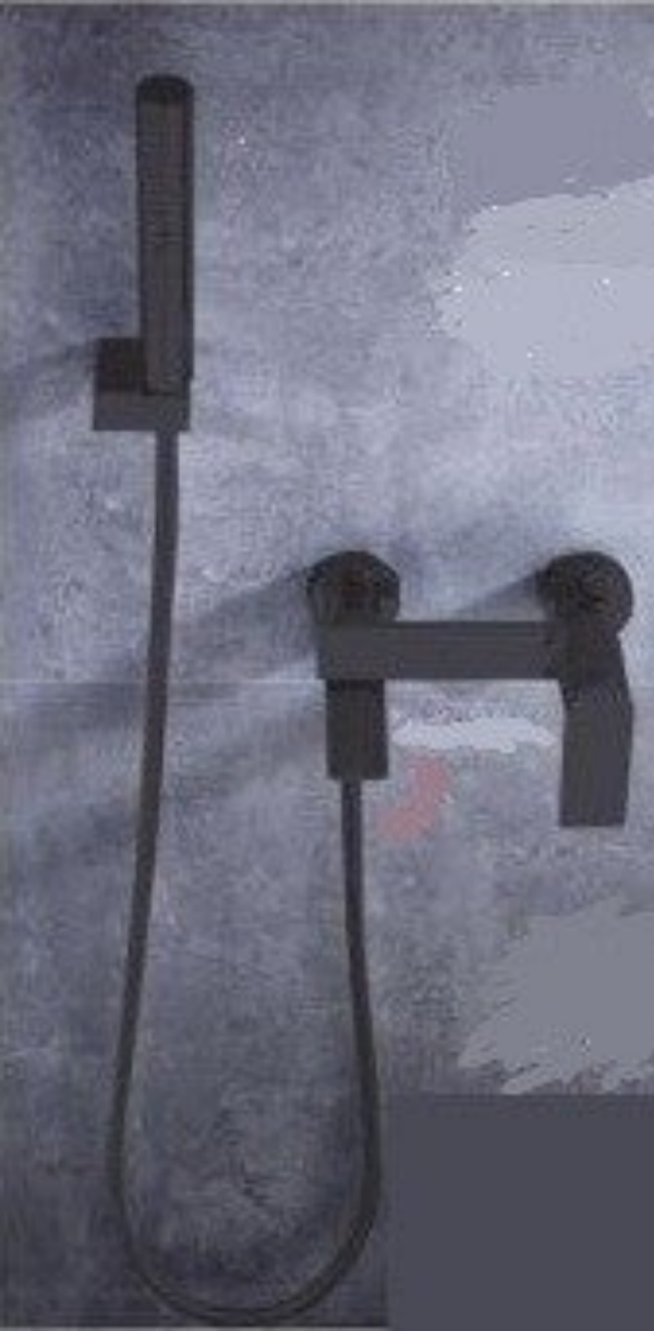 MINIMALISM Black for shower - Μπαταρία Λουτρού διπλής ροής
