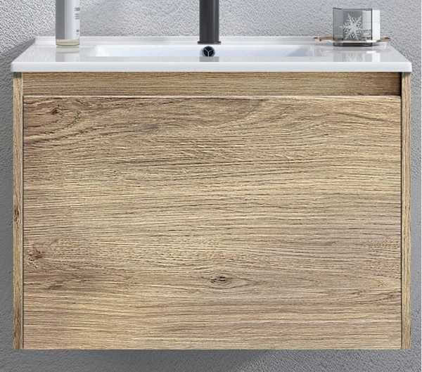 NAOMI 60 Beige - Set Έπιπλο Μπάνιου Κρεμαστό (χωρίς καθρέφτη)