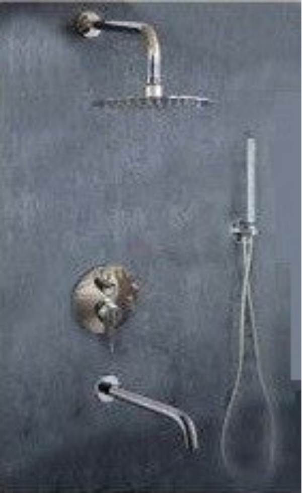 DS-20-051 #3 Wall for shower - Εντοιχισμένη Μπαταρία Λουτρού διπλής ροής