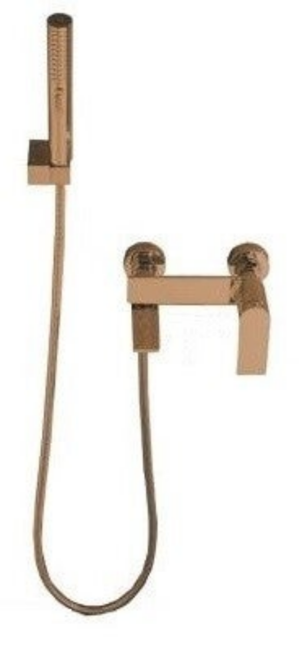 MINIMALISM Rose Gold for shower - Μπαταρία Λουτρού διπλής ροής