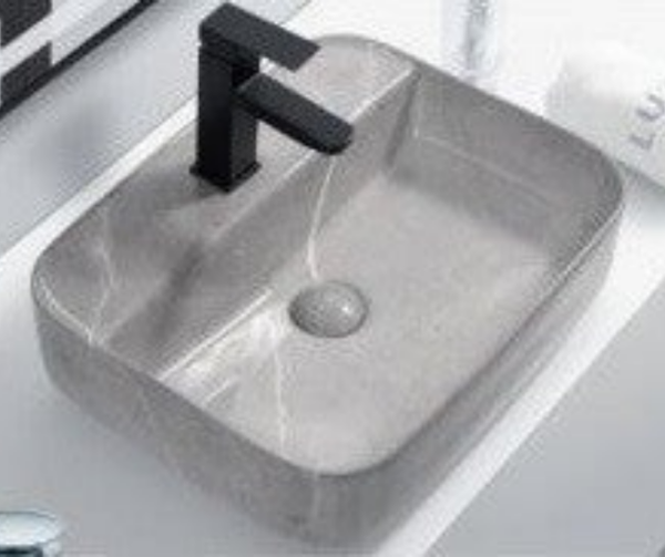 DS 9471 P-047 [50x39,5] Light Grey - Νιπτήρας Επιτραπέζιος Ανοιχτό Γκρι