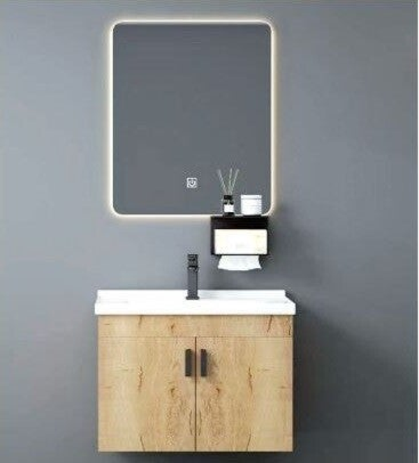 DS FOREST 60 Wood (JL3005-60VD) - Set Έπιπλο Μπάνιου Κρεμαστό