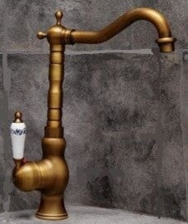 RETRO Short Bronze for washbasin - Μπαταρία Νιπτήρος