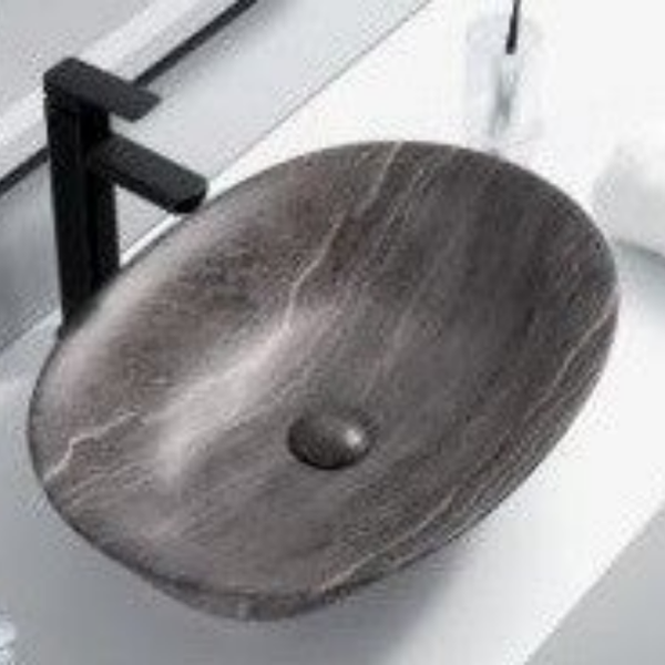 DS 9638 P-057 [55x39] Dark Grey - Νιπτήρας Επιτραπέζιος Σκούρο Γκρι