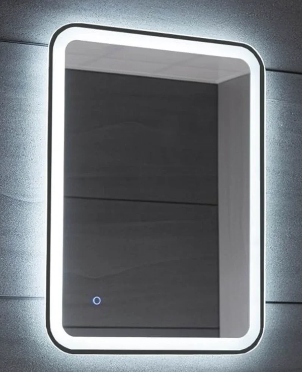 ROLAN BLACK LED MIRROR [60x80] - Καθρέπτης Μπάνιου με φωτισμό LED