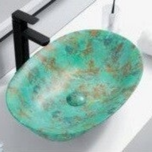 DS 9638 P-199 [55x39] Green - Νιπτήρας Επιτραπέζιος Πράσινος