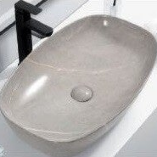 DS 9491C P-047 [60x38] Light Grey - Νιπτήρας Επιτραπέζιος Ανοιχτό Γκρι