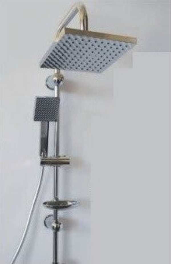 QUADRATIC ECO Chrome Shower Column - Στήλη Ντουζ χωρίς μπαταρία