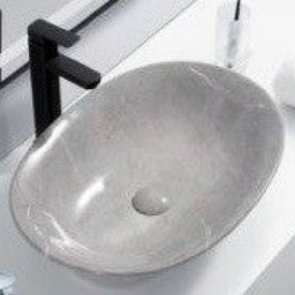 DS 9638 P-047 [55x39] Light Grey - Νιπτήρας Επιτραπέζιος Ανοιχτό Γκρι