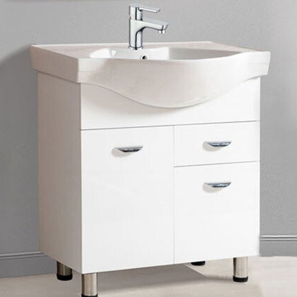 LONG LIFE 70 White - Set Έπιπλο Μπάνιου Δαπέδου (χωρίς καθρέφτη)