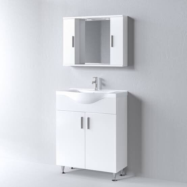 IRENE 75 White Gloss DC - Set Έπιπλο Μπάνιου